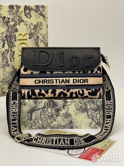 Женская сумка Dior леопард