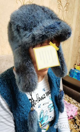 Шапка норковая женская ушанка