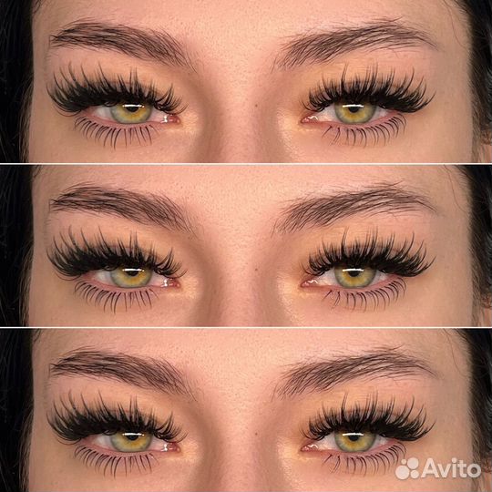 Наращивание ресниц, мокрый эффект, Кайли, аниме