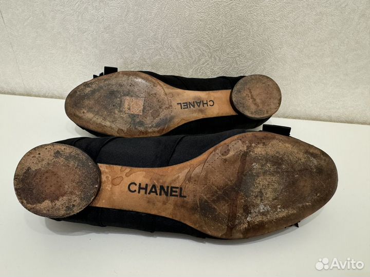 Балетки тканевые Chanel (оригинал), р. 38