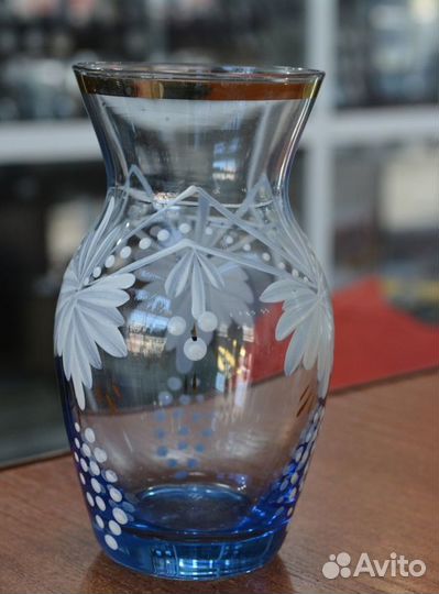 Стеклянная вазочка (ручная роспись )