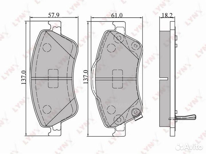 Lynxauto BD-7546 Колодки тормозные дисковые перед