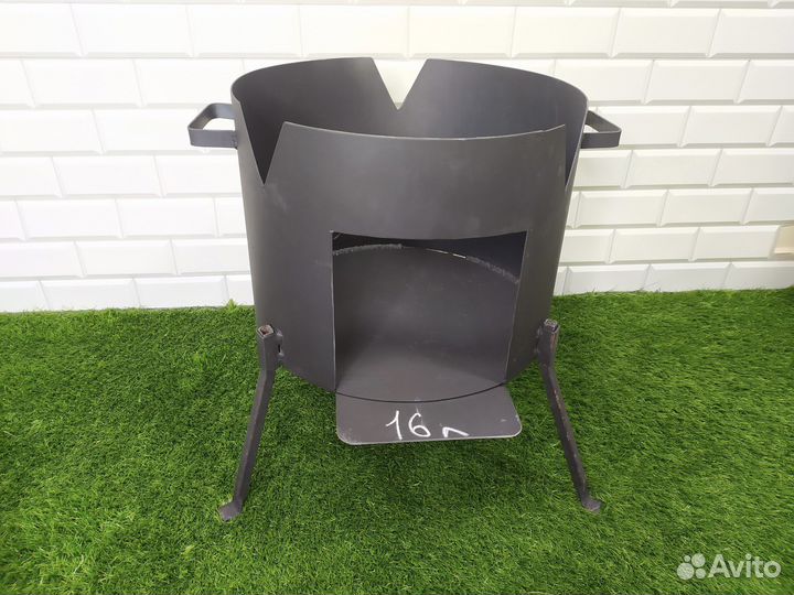 Чугунный казан узбекский 16л + печь