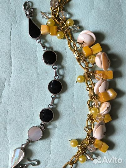 Пакетом бусы серьги браслеты из натуральных камней