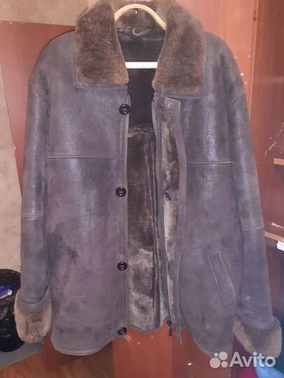 Кожаная дубленка мужская 54-60 размера
