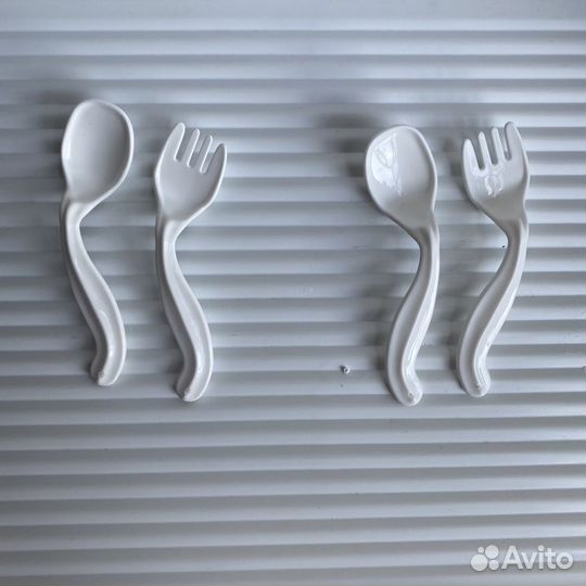 Набор посуды, вилка ложка, поильник