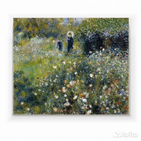 Картина-Женщина с зонтом в саду