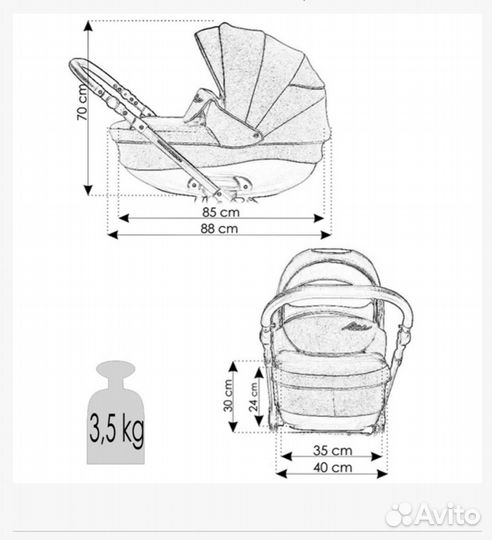 Коляска 2 в 1 Bexa ideal