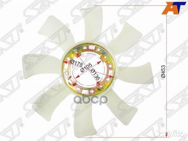 Крыльчатка вентилятора toyota 1HZ,1HD#T