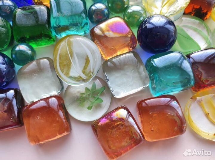 Декоративные стеклянные камешки