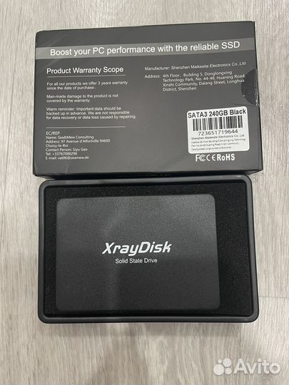 SSD накопитель XrayDisk 240/256/480gb/Новый