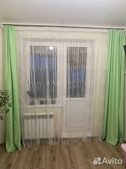 Шторы с тюлью и карнизом