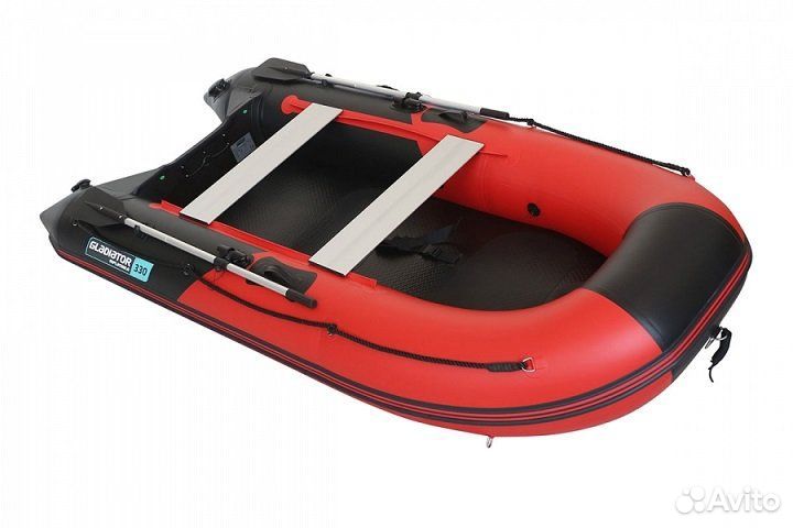 Надувная лодка gladiator B330AD AirDeck красно-чер