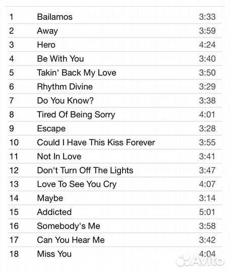 Enrique Iglesias - Greatest Hits CD Rus