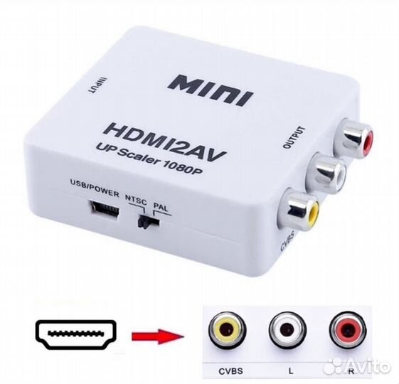 Переходник с hdmi на 3*RCA тюльпан