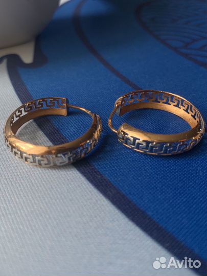 Золотые серьги versace