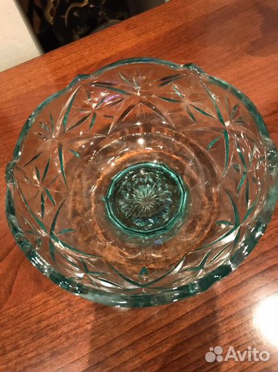 Вазочка купоросное стекло времен СССР