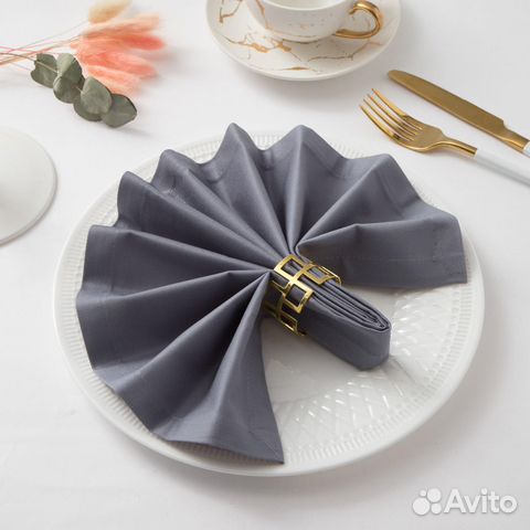 Салфетка декоративная Этель 40*40 см, цв. серый