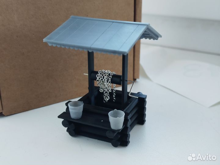 Модель деревянного колодца 1:35