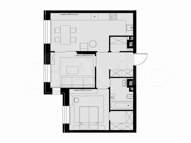 2-к. квартира, 59,9 м², 17/26 эт.