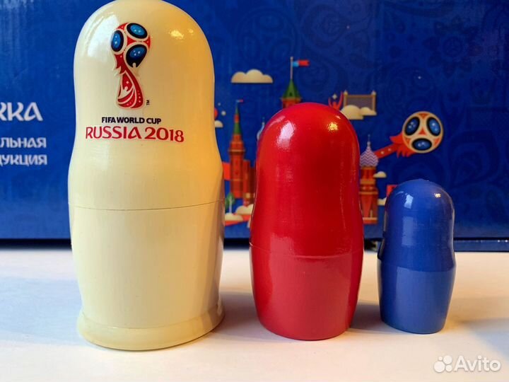 Матрешка Забивака Fifa (3 местная). Чемпионат мира