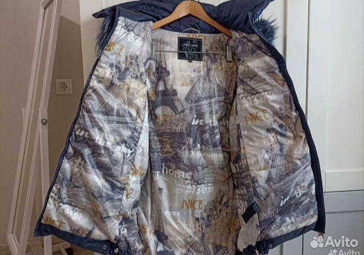 Пуховик для девочек 152 158 Mes ami очень тёплый