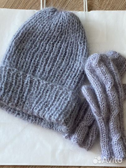 Шапка женская вязаная ручная работа
