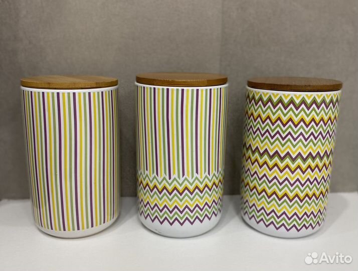 Керамические банки для хранения сыпучих продуктв