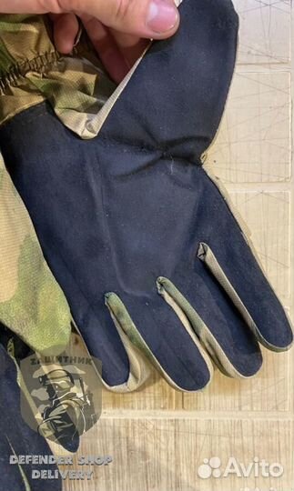 Перчатки уставные пятипалые мох