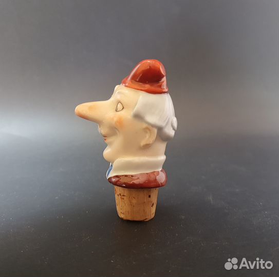 Винтажная пробка наливайка Клоун Германия