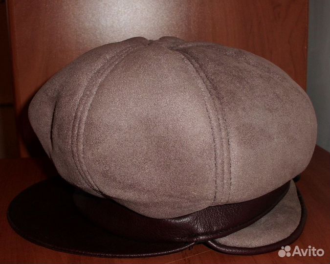 Шапка кепка женская теплая замша, меx р.57