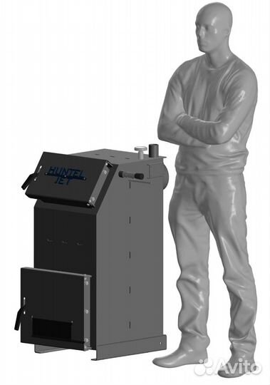 Твердотопливный котел с увеличенной топкой