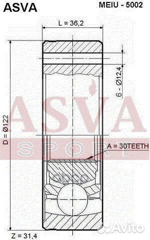 ШРУС внутренний 30x122 meiu-5002 asva