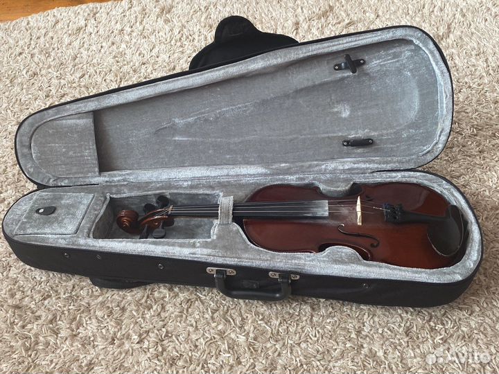 Скрипка с чехлом 3/4