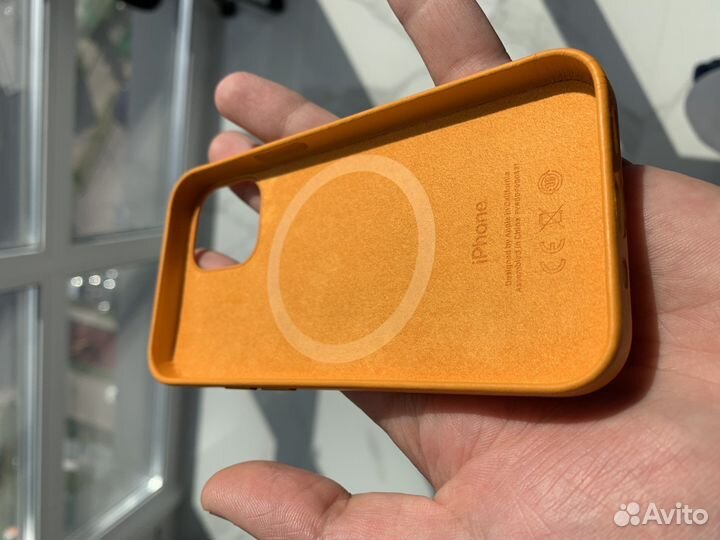 Чехол кожаный iPhone 12 mini оригинал