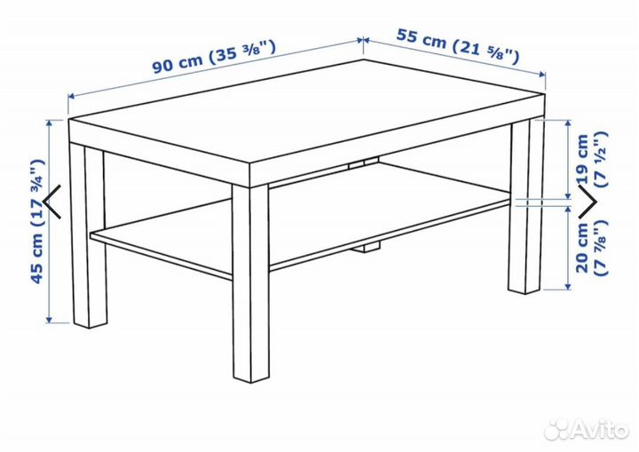 Журнальный стол IKEA lack/икеа лакк