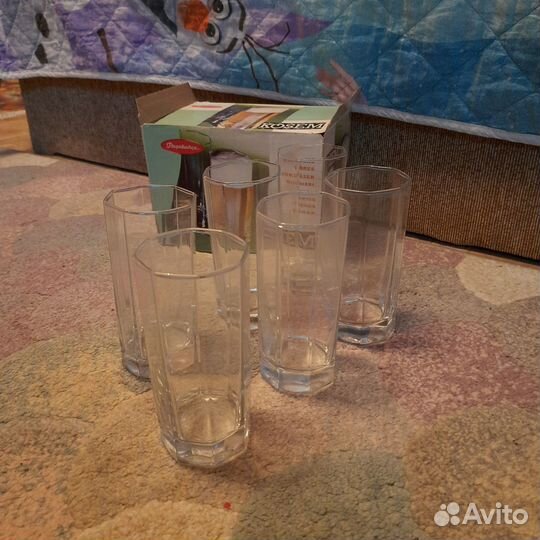 Стаканы набор стекло форма многогранник