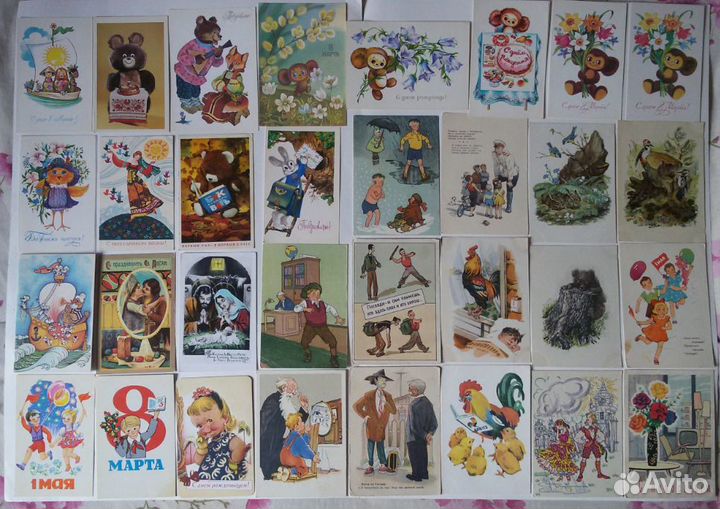 Открытки детские разные темы советские СССР