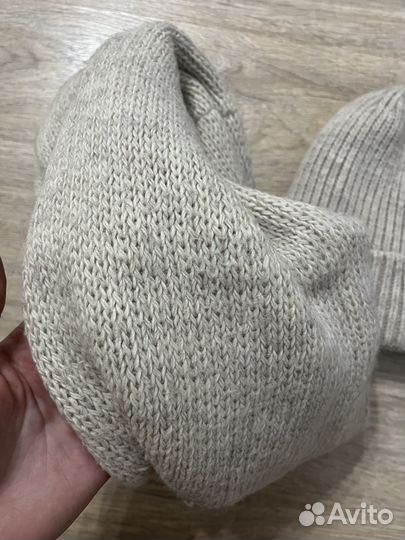 Женская зимняя шапка, снуд