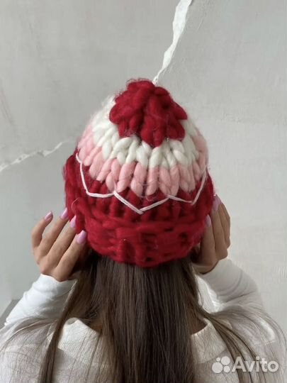 Шапка вязаная бини