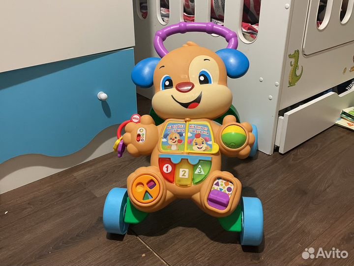 Ходунки каталка fisher price умный щенок