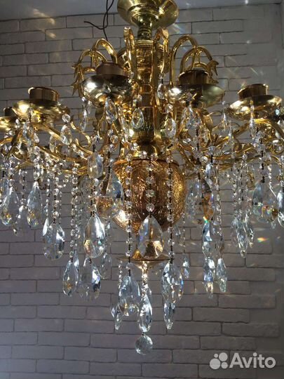 Винтажная хрустальная люстра