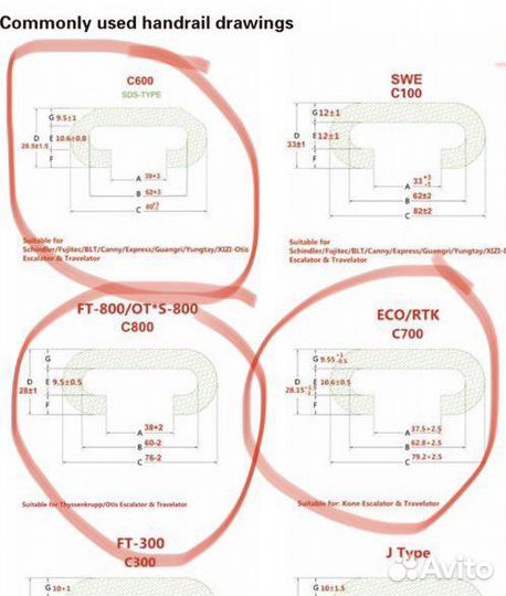 Замена и ремонт поручня эскалатора