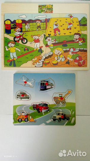 Новые деревянные пазлы 2 шт