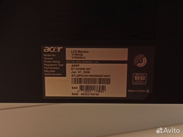Монитор Acer V193HQ