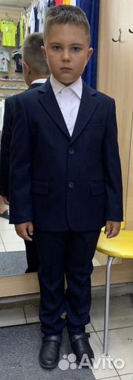 Школьный костюм для мальчика 134 синий