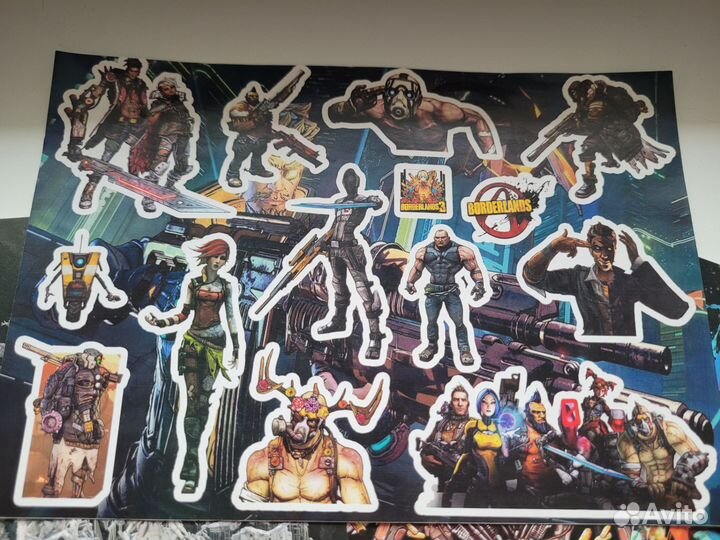 Открытки и наклейки Borderlands
