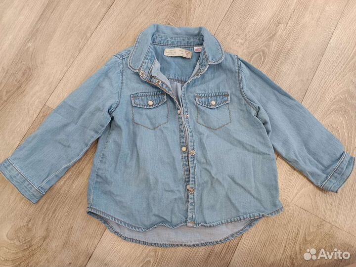 Джинсовая рубашка zara 86