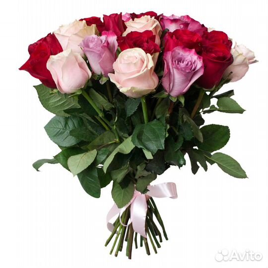 Букет из 25 роз Микс 70 см