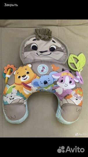 Подушка Ленивец для новорожденного fisher price